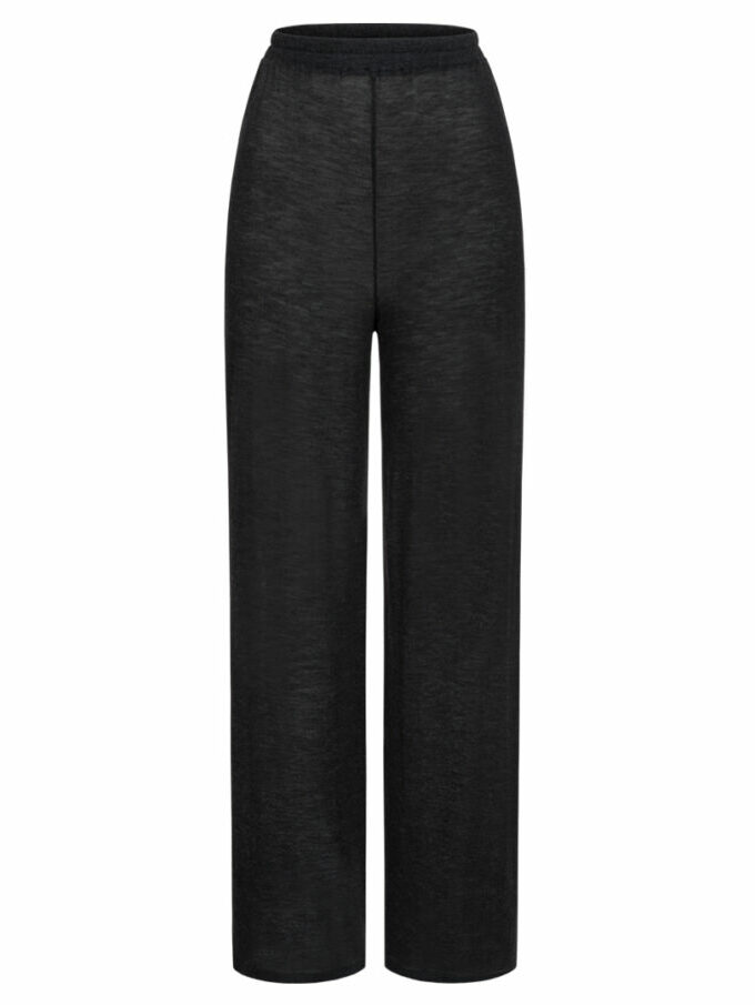 Брюки Bazhane прямого крою прозорі чорний