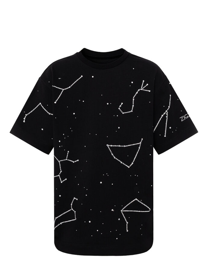 Футболка Zigzag чорна Сузір'я crystal