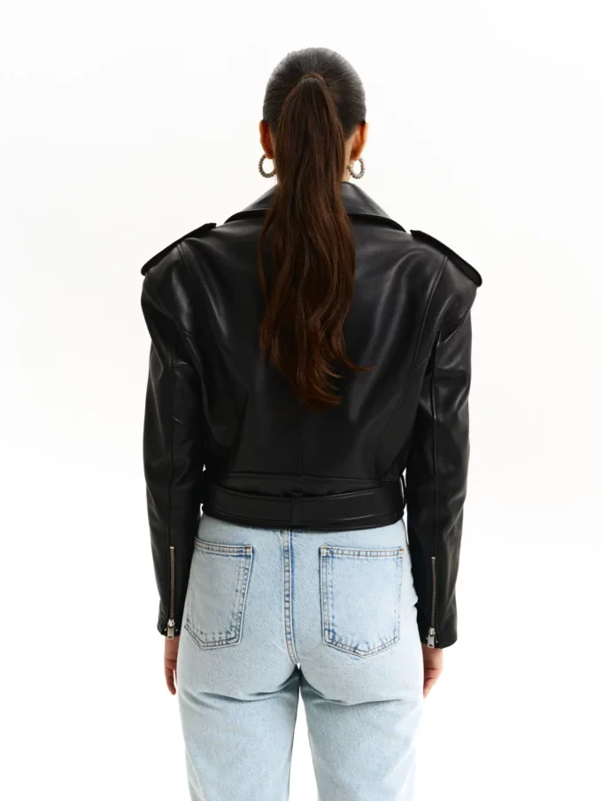 Шкірянка Bazhane з підплічниками та поясом чорний