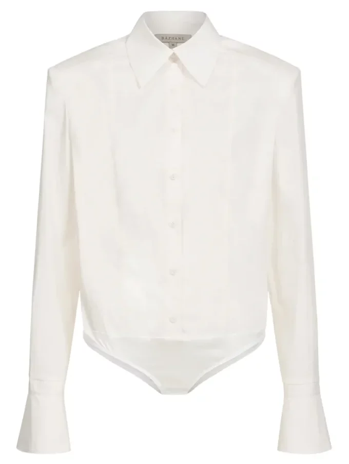 Сорочка Bazhane боді з акцентним плечем молочний