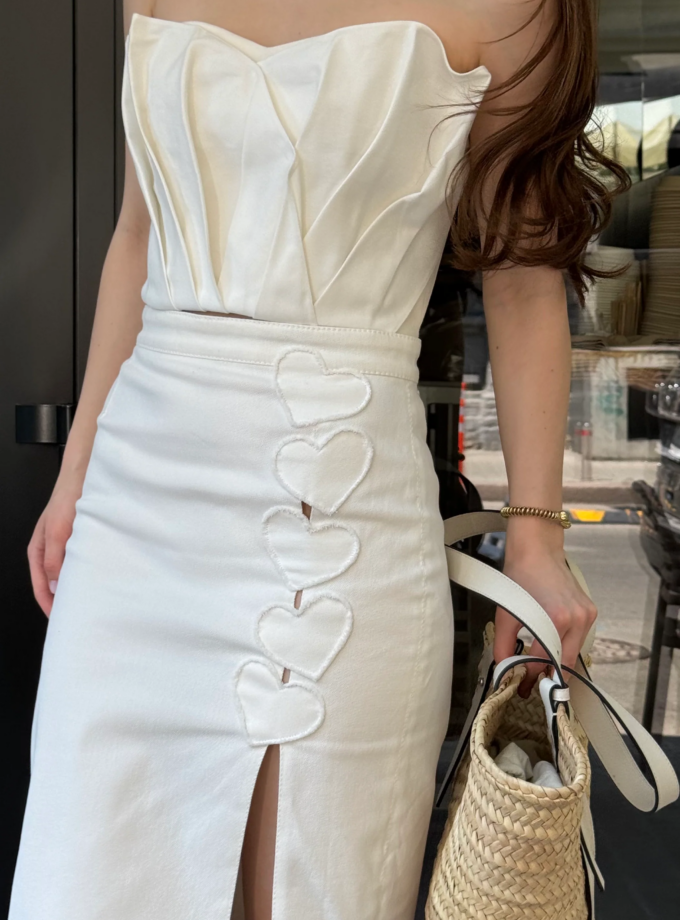 Спідниця з деніму TOTAL WHITE