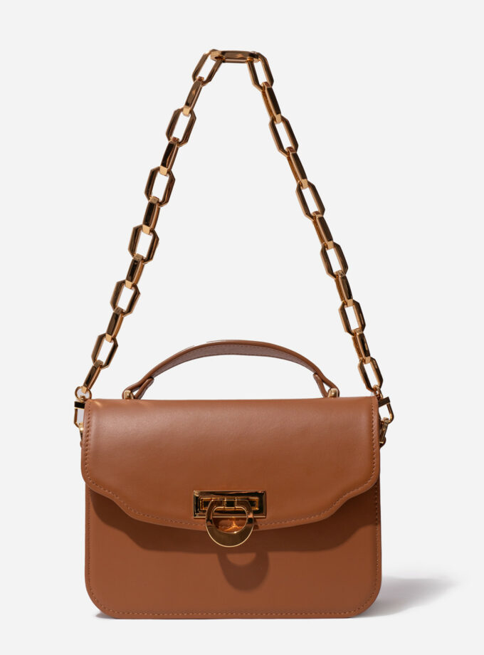 Сумка Verdoni VITA Caramello (коричнева, золото)