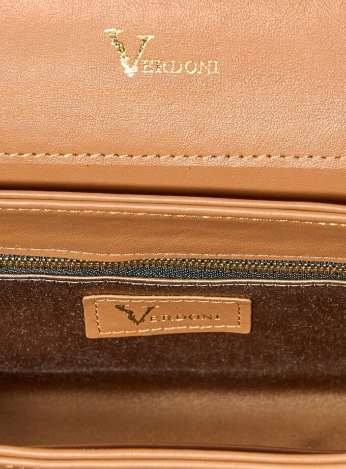 Сумка Verdoni VITA Caramello (коричнева, золото)