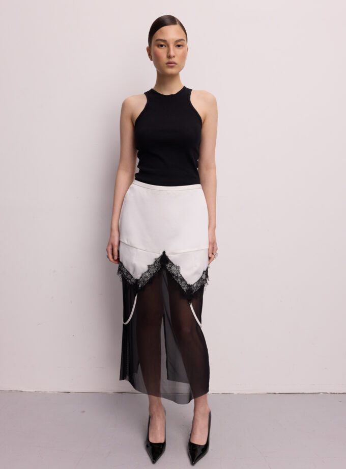 Спідниця Bazhane Courtesan skirt чорно-білий