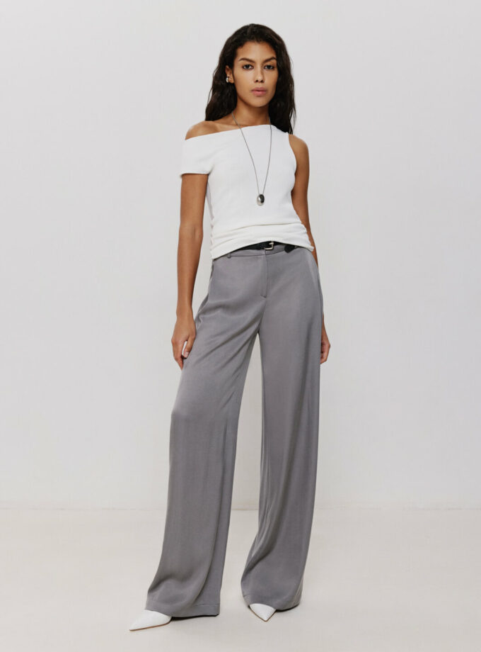 Топ 25union з асиметричним плечем Ніколь молочний