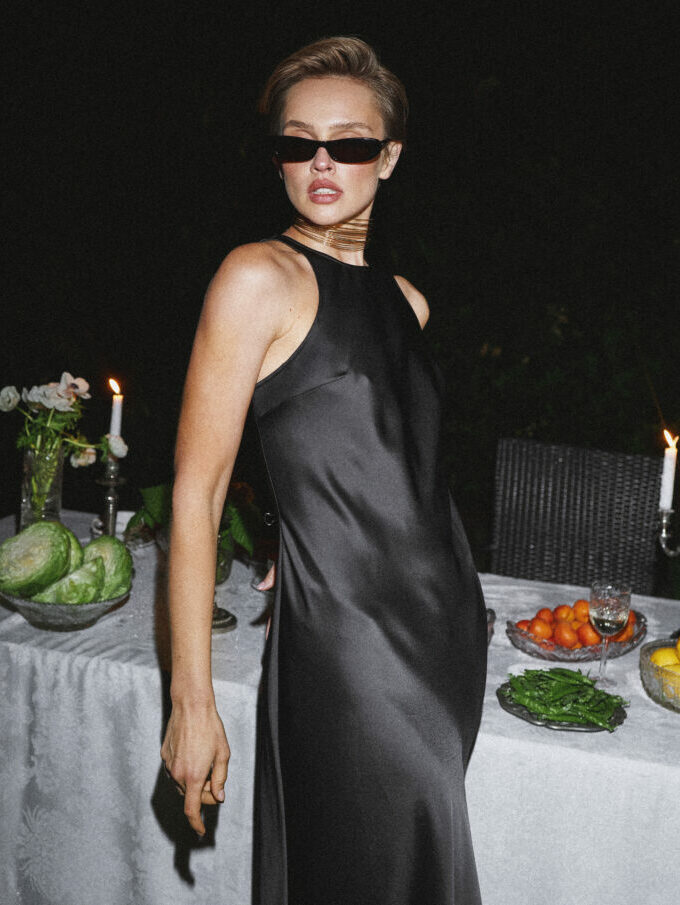 Сукня Bazhane максі верх майка чорний