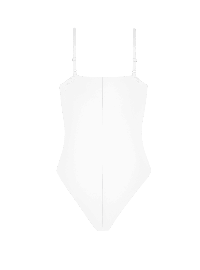 Купальник Zigzag хвиля суцільний білий