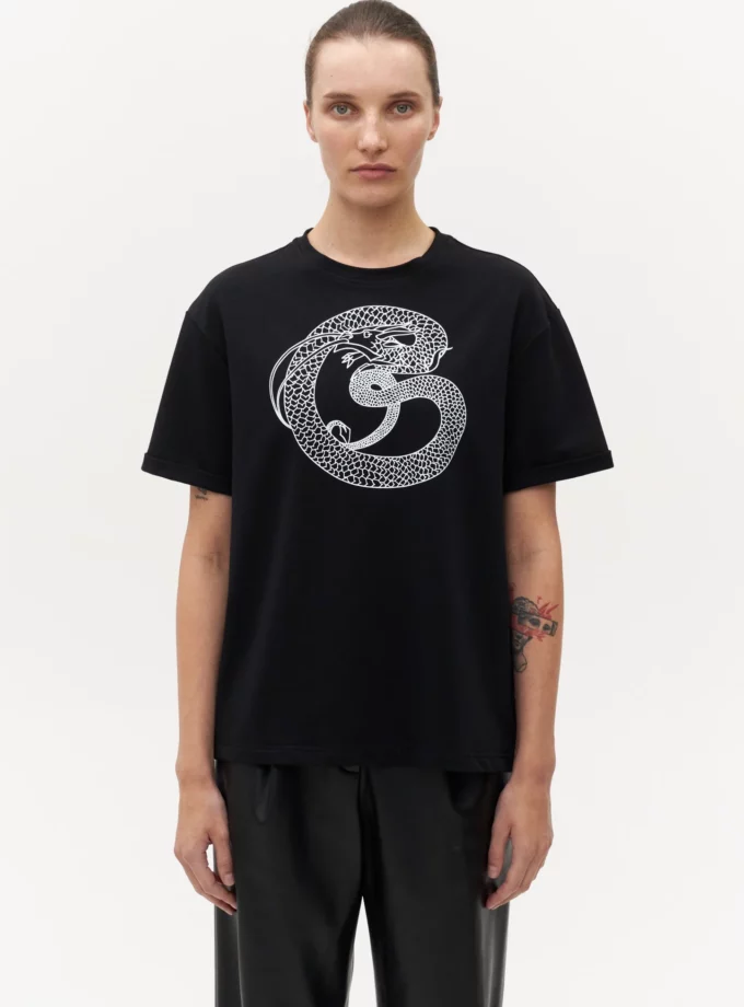 Футболка Gasanova чорний принт більший дракон