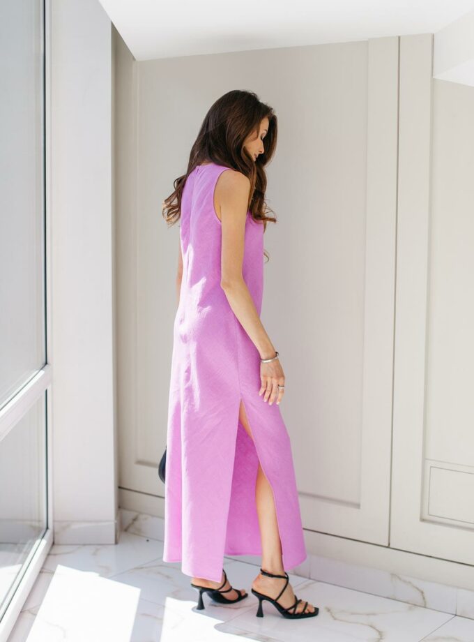 Лляна сукня покосій FEEL and FLY Frida Fuchsia