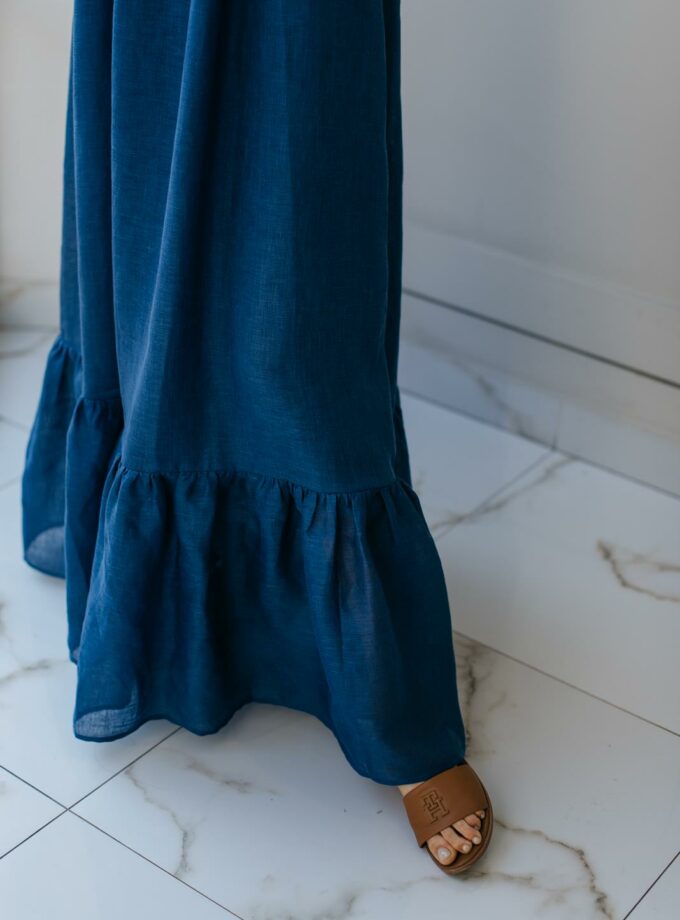 Лляна сукня максі FEEL and FLY Ursule Seawave Blue