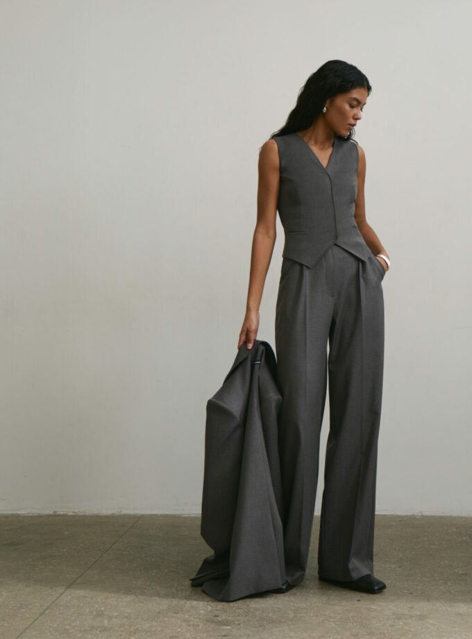 Жилет Lè Charmie GREY з полегшеної вовни