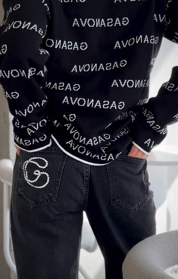 Джинси Gasanova темно сірий стрази G