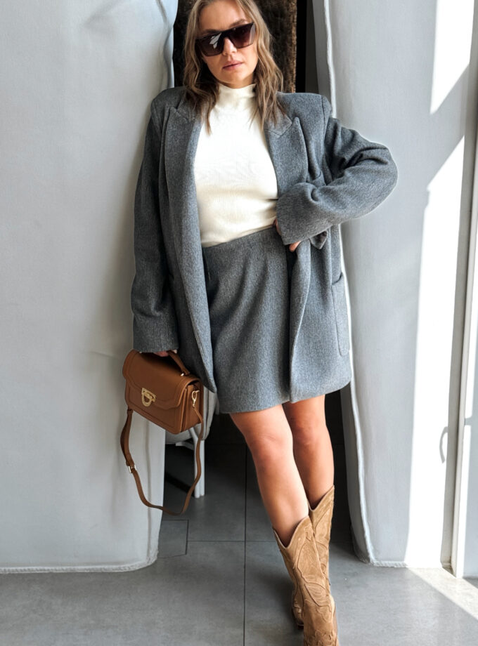 Спідниця-шорти Gasanova на запах сірий