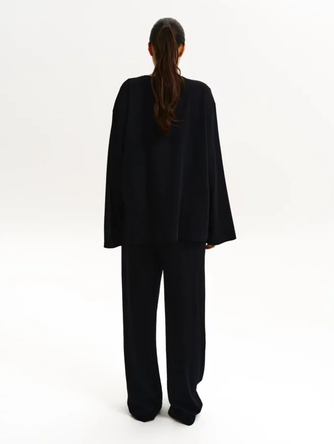 Брюки Bazhane прямого крою прозорі чорний