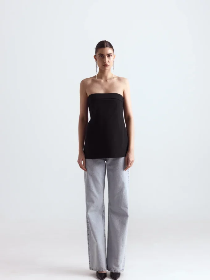 Топ Bazhane без бретелей чорний