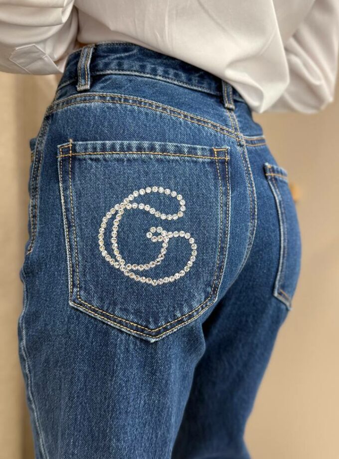 Джинси Gasanova темно синій стрази G