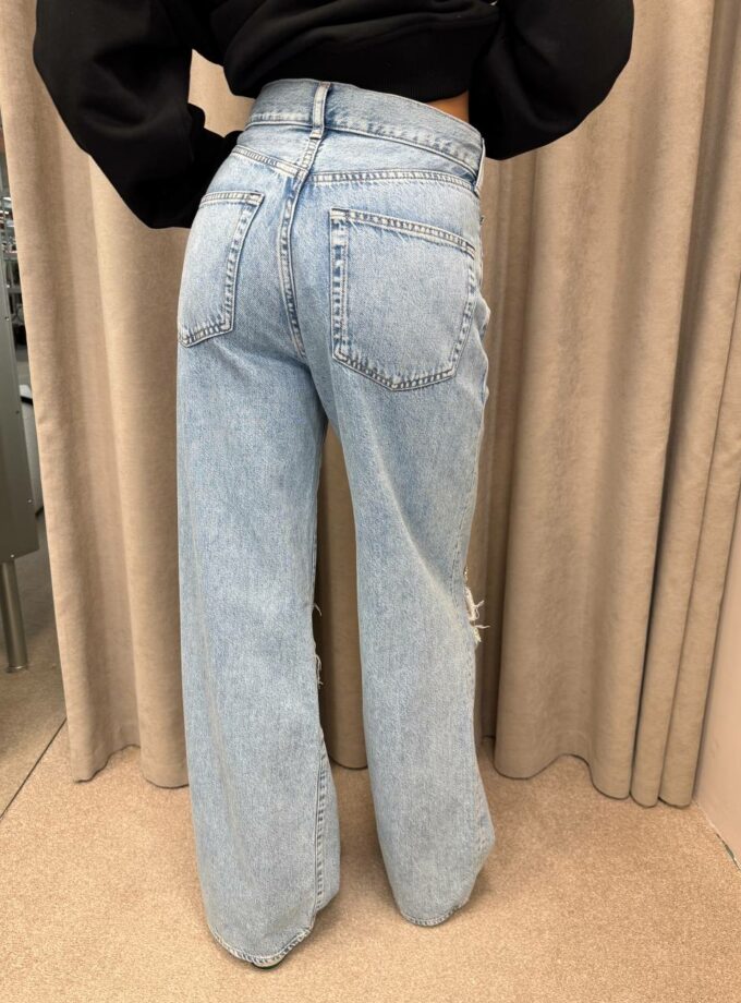 Джинси Gasanova широкі з кристалами сині