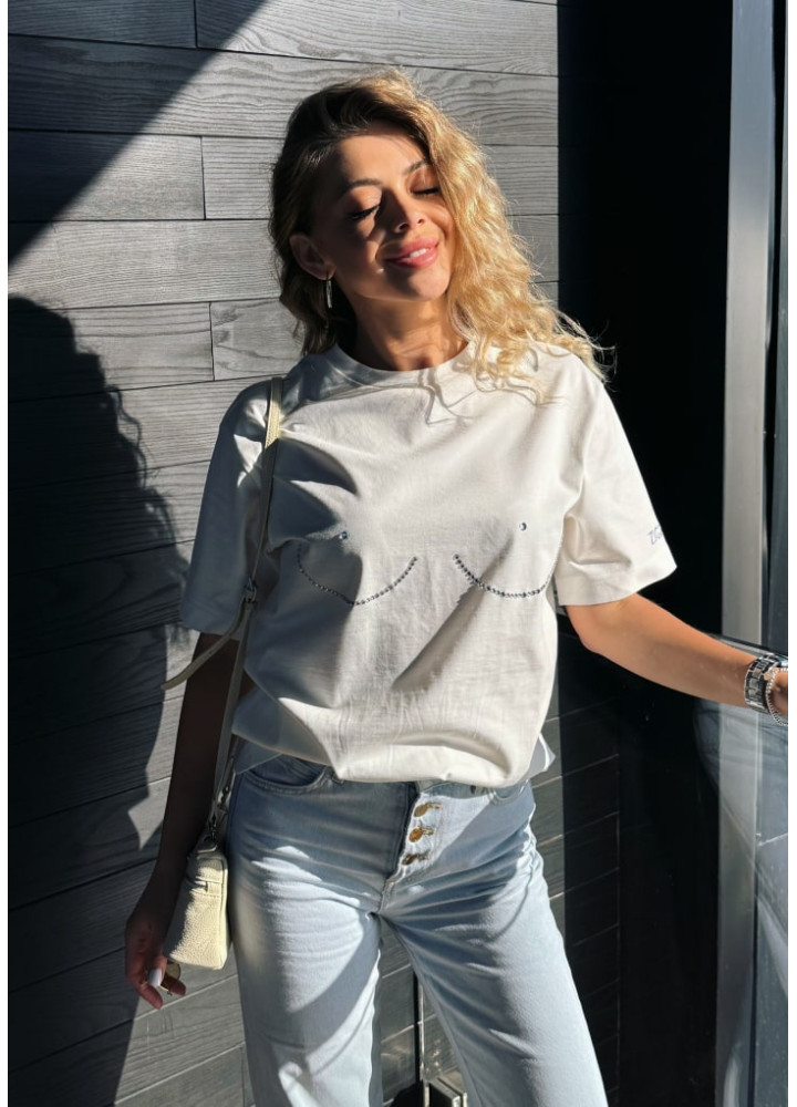 Футболка Zigzag молочна бюст - Зображення 2