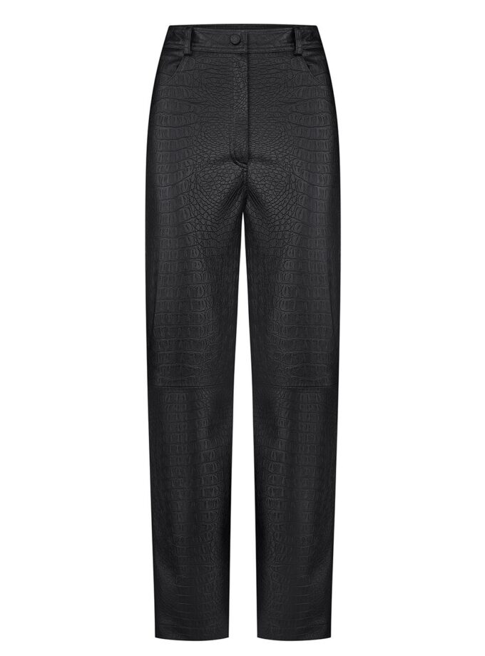 Брюки Anastasia Kolosova завужені алігатор чорні