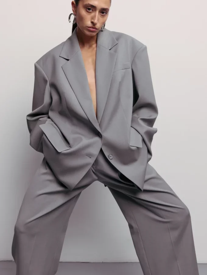 Жакет Bazhane Daddys blazer світло сірий