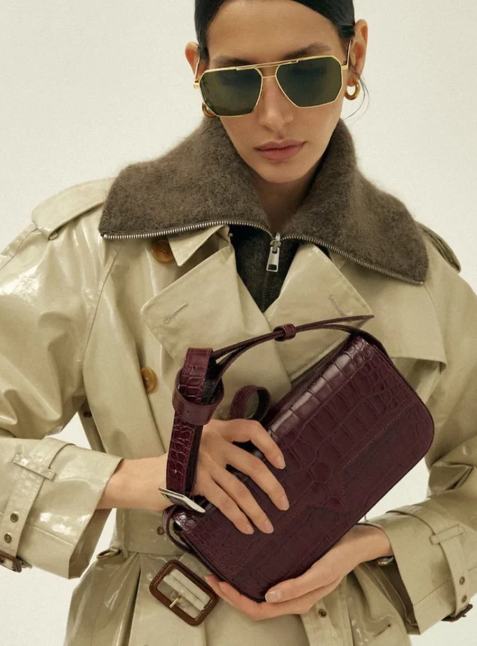 Сумка Vikele Studio Katrine кроко бордовий