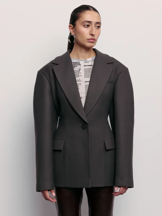 Пальто-жакет Bazhane Hourglass jacket графіт