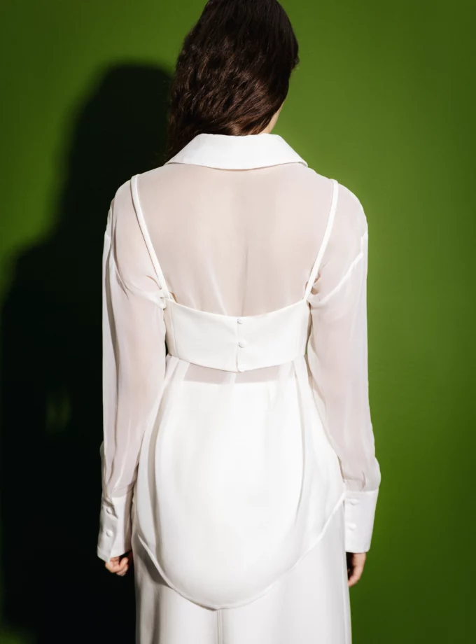 Блуза TOTAL WHITE шифонова