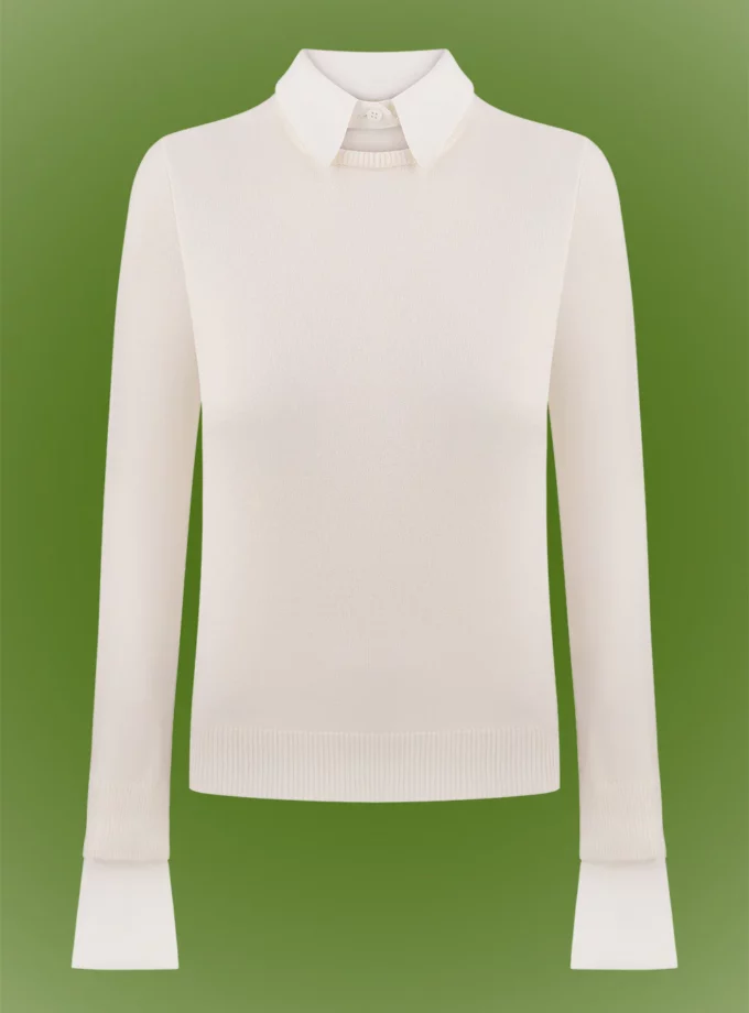 Лонгслів TOTAL WHITE з манжетами