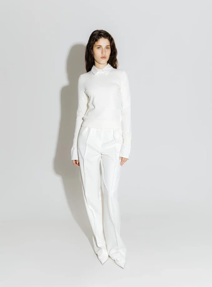 Лонгслів TOTAL WHITE з манжетами