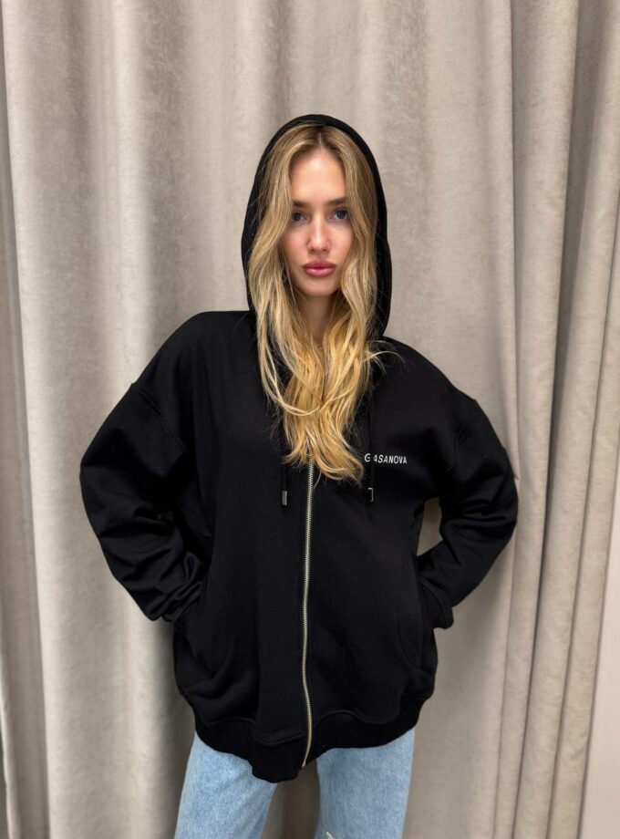 Зіп-худі Gasanova лого принт чорний