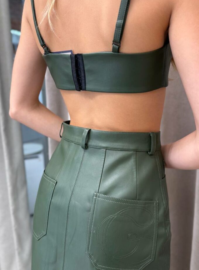 Топ Gasanova екошкіра хакі