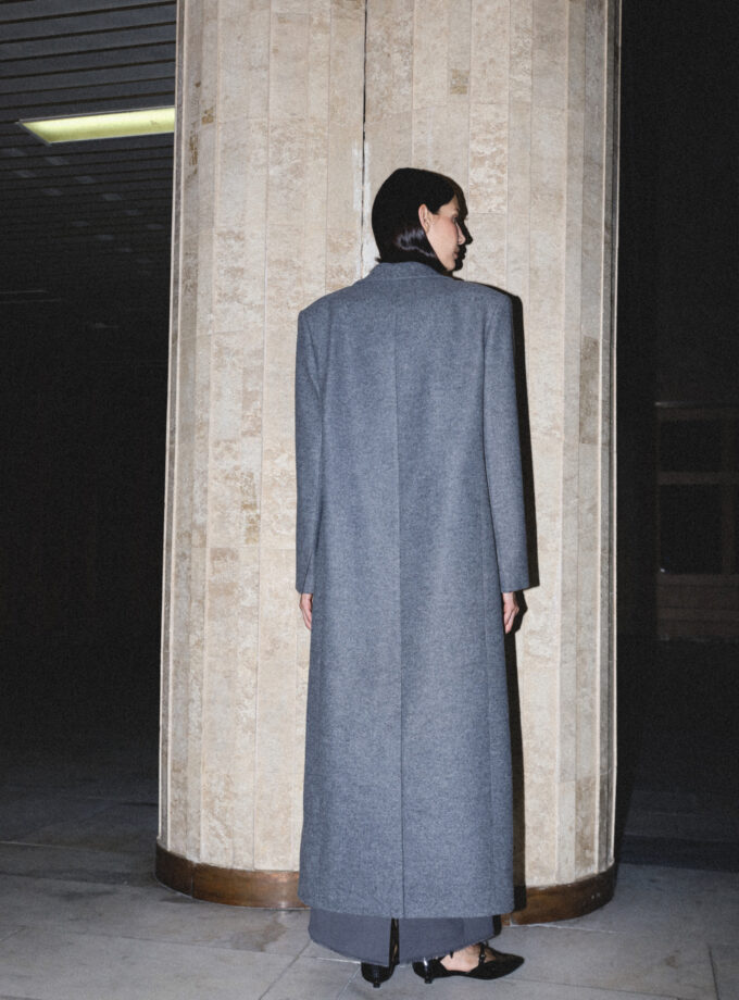 Пальто Bazhane прямого крою сірий