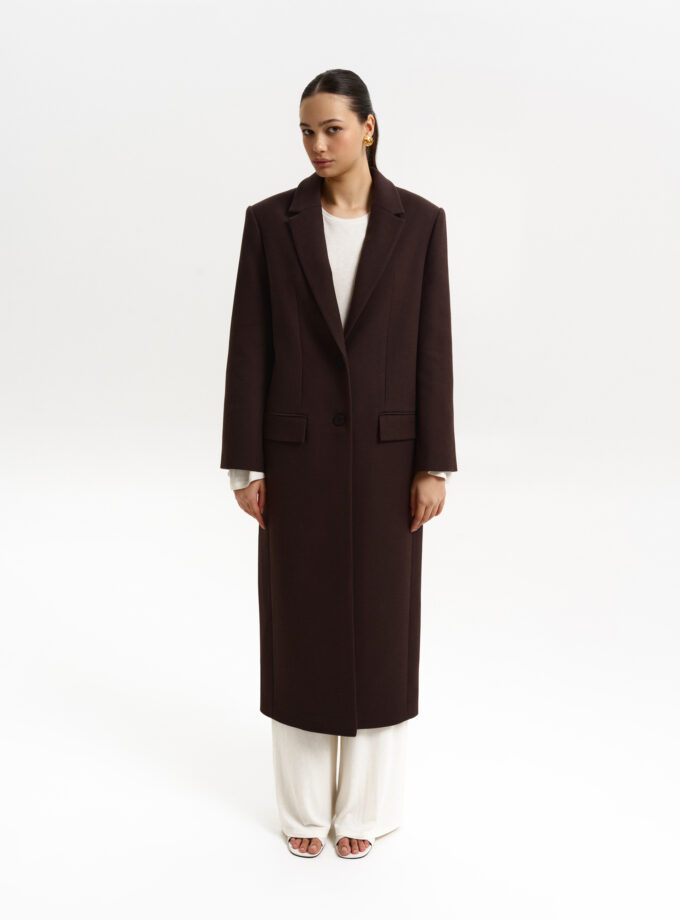 Пальто Bazhane прямого крою коричневий