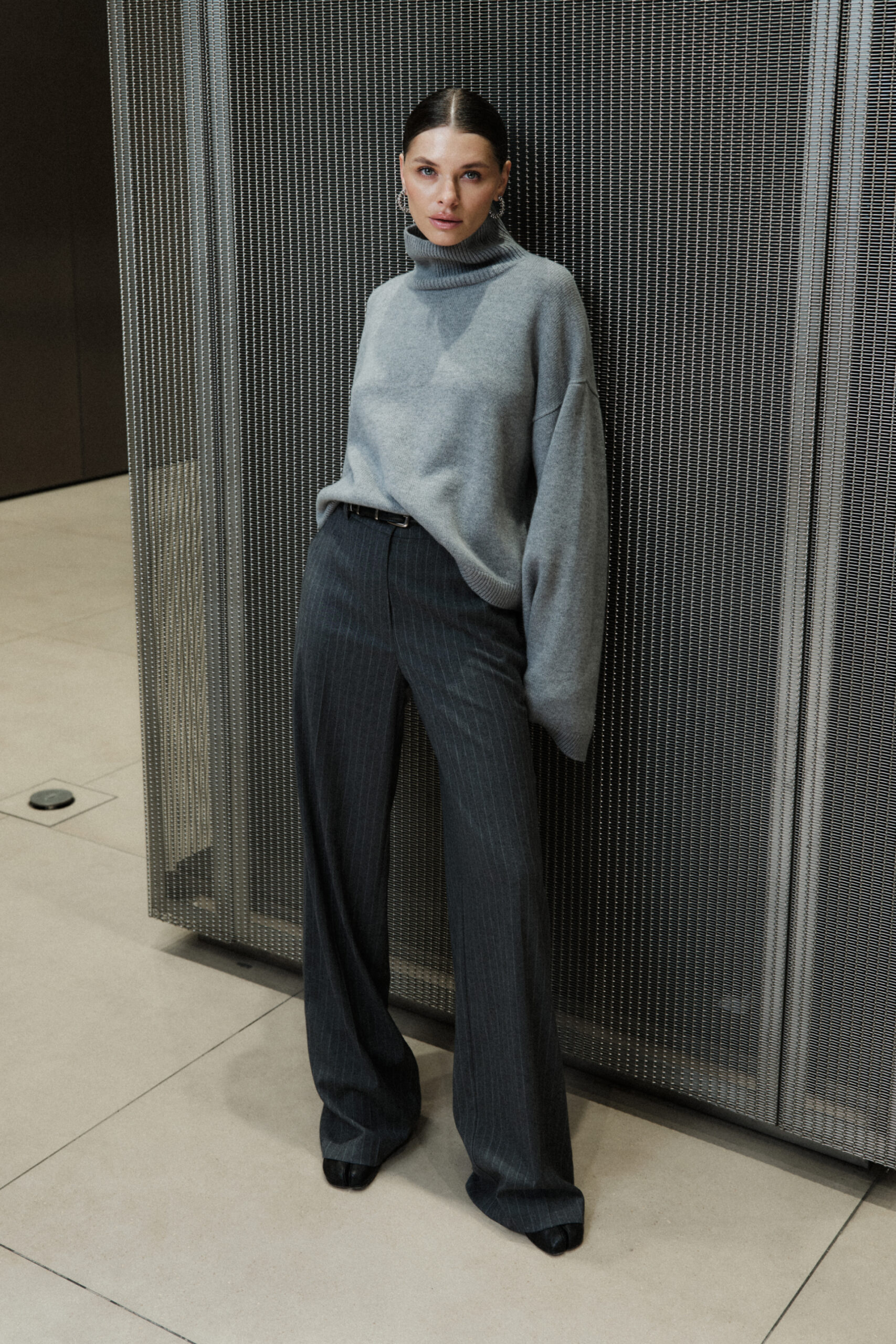 Светр Bazhane укорочений оверсайз сірий