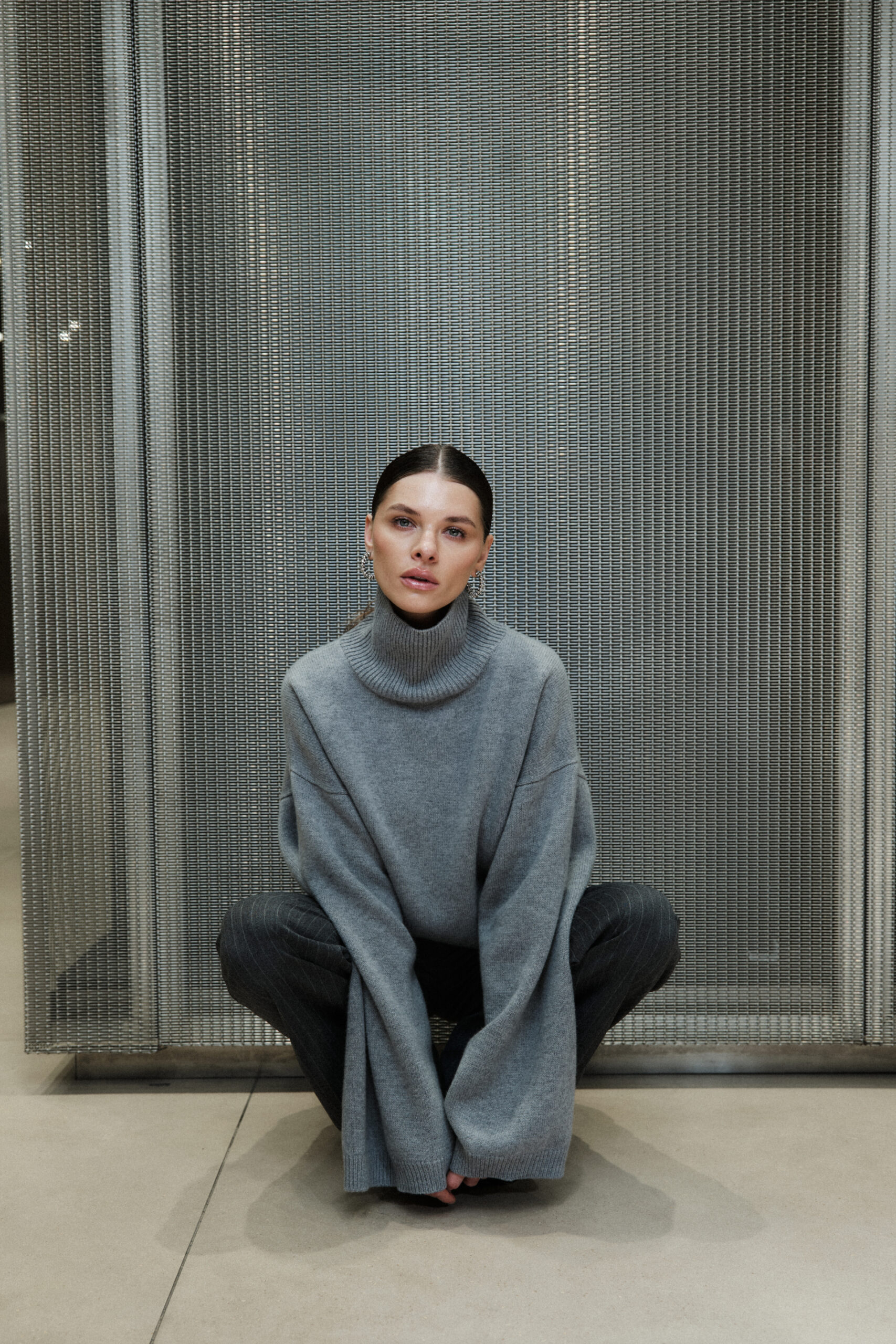 Светр Bazhane укорочений оверсайз сірий - Зображення 4