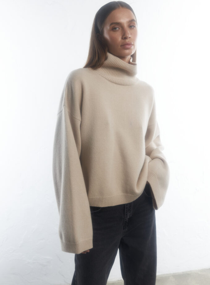 Светр Bazhane укорочений оверсайз молочний