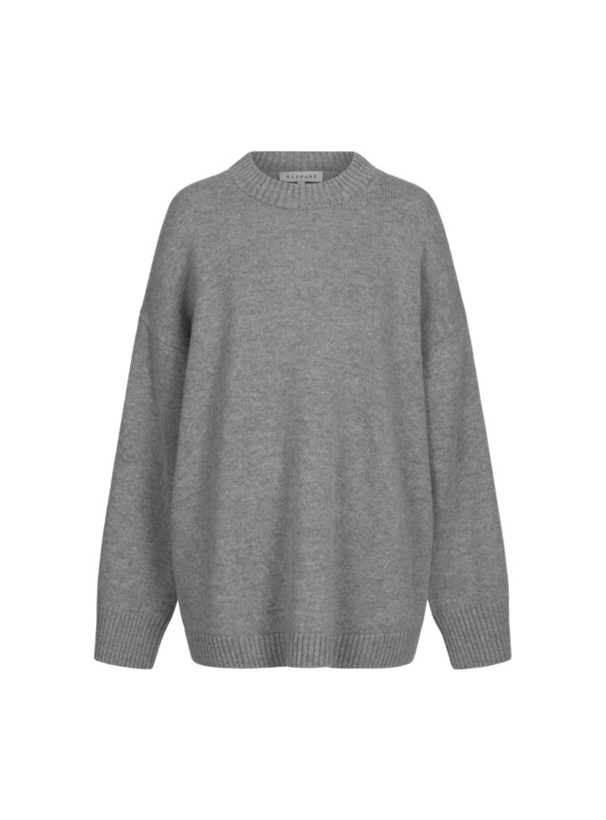 Светр Bazhane подовжений оверсайз сірий