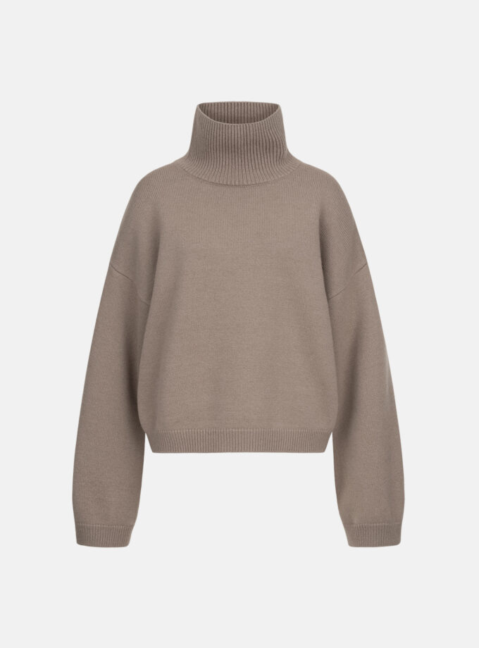 Светр Bazhane укорочений оверсайз темно-бежевий