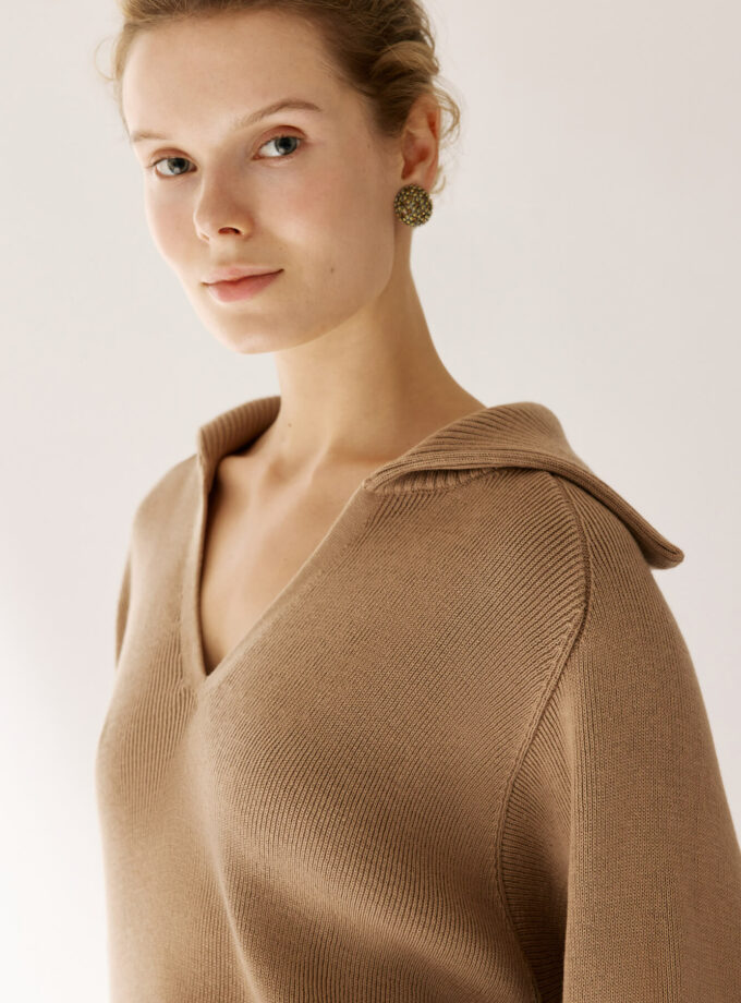 Комплект 25union Casual з джемпером поло і укороченими штанами карамель