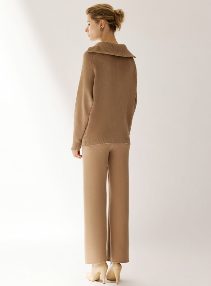 Комплект 25union Casual з джемпером поло і укороченими штанами карамель