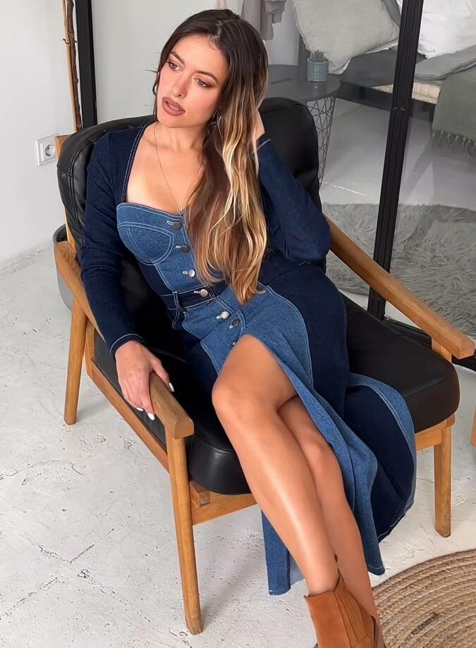 Сукня bustier_brand Samanta Queen джинс