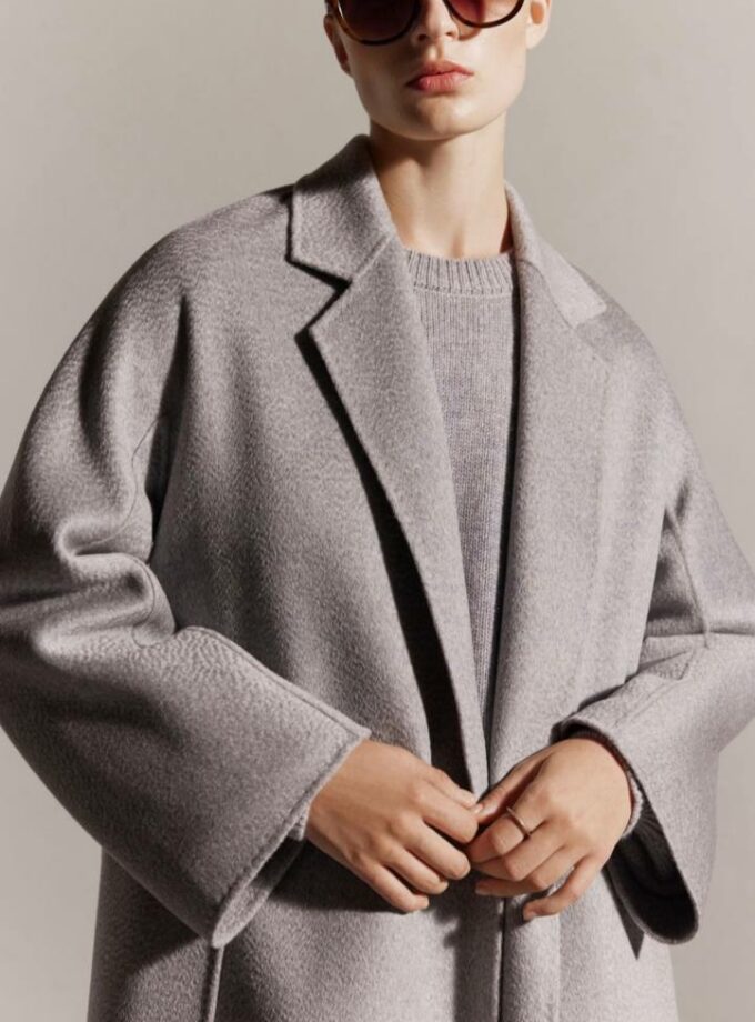 Пальто AS сірий кашемір