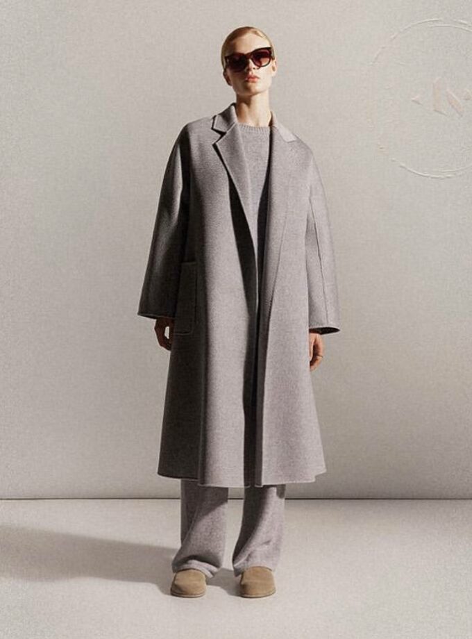 Пальто AS сірий кашемір