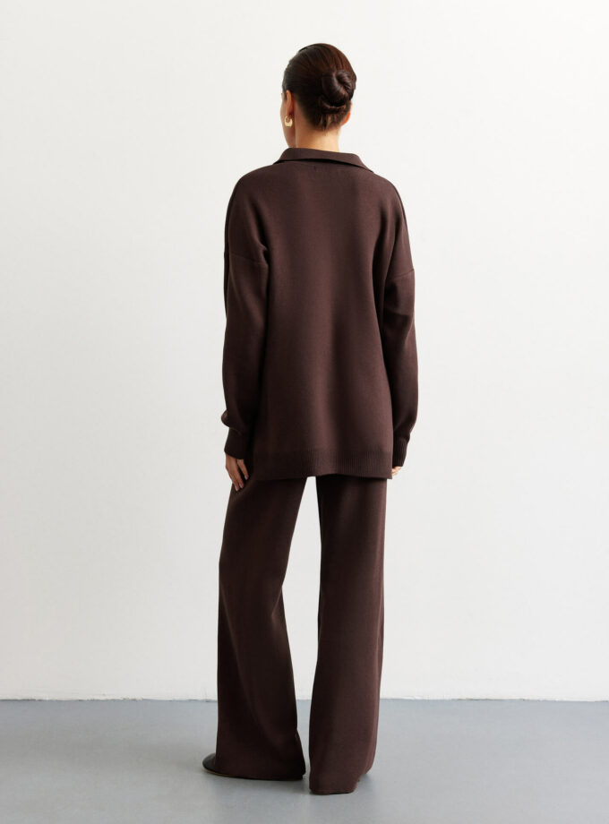 Костюм 25union джемпер поло вільного крою з брюками шоколад 104см