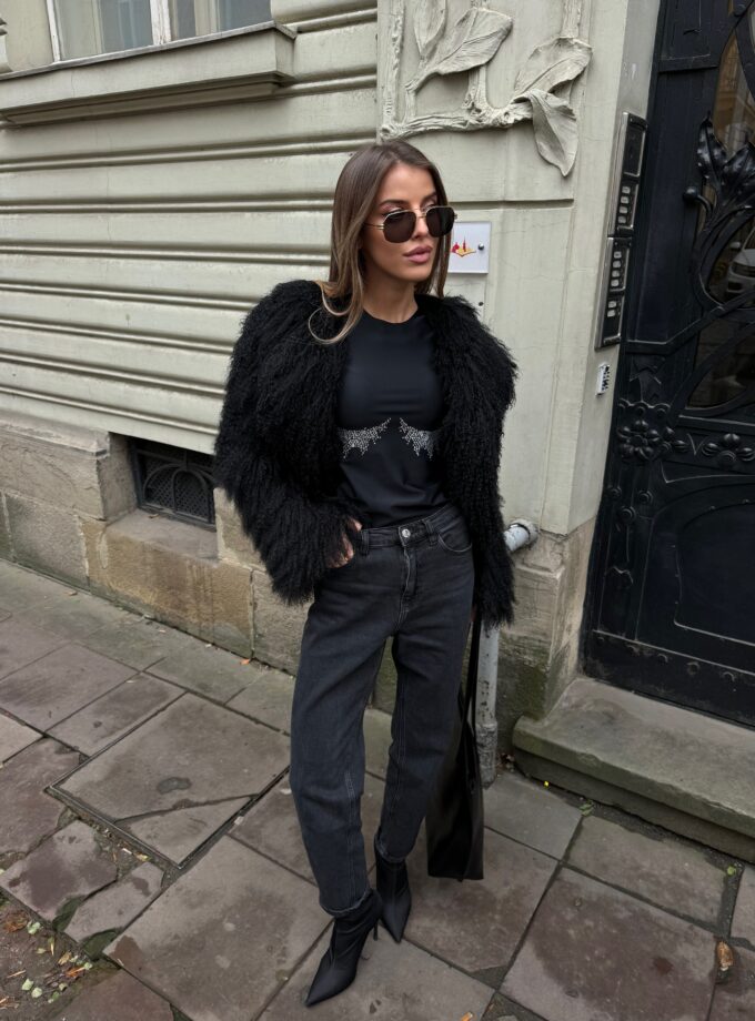 Лонгслів Zigzag чорний EBI (Crystal)