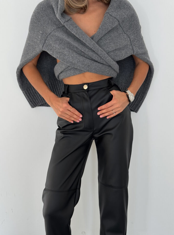 Штани FLEUR DE LYS еко шкіра чорні