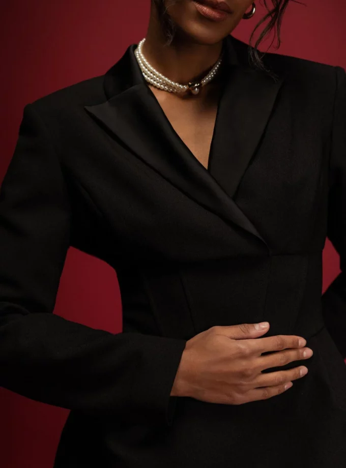 Сукня MOHD жакет з корсетом чорна