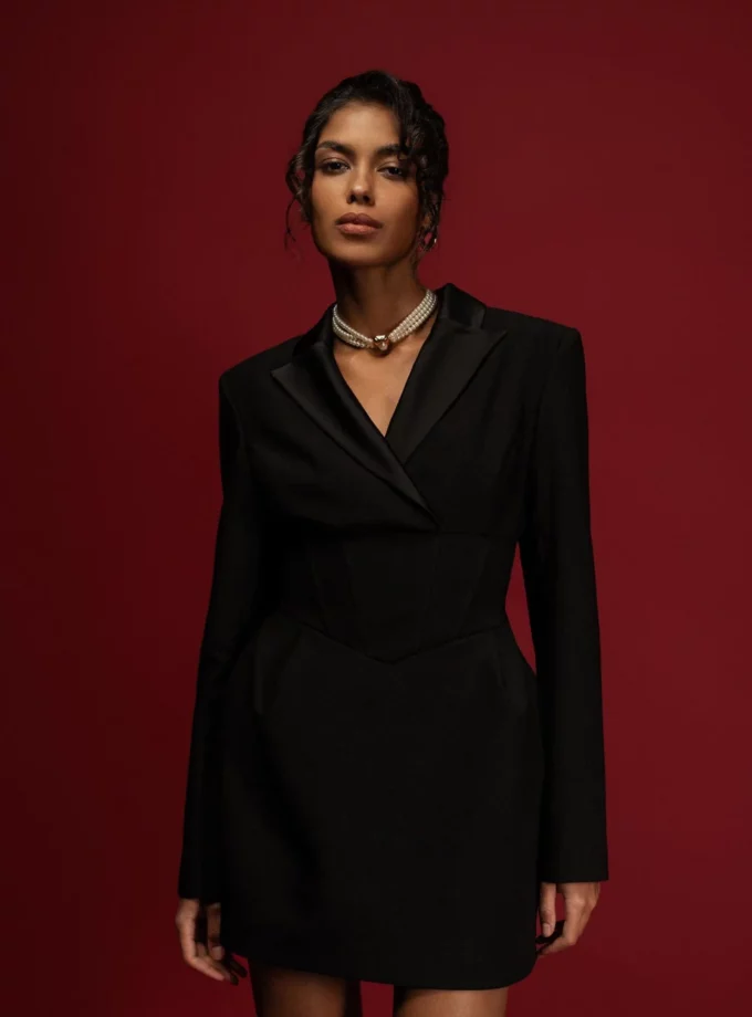 Сукня MOHD жакет з корсетом чорна