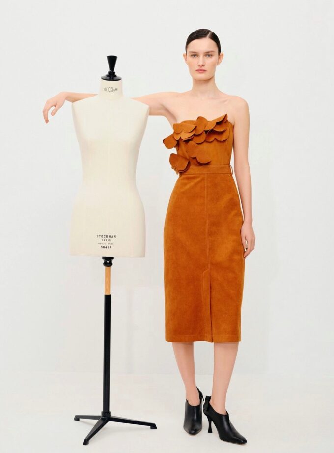 Топ Malva Florea з квітковими декоративними елементами теракотовий