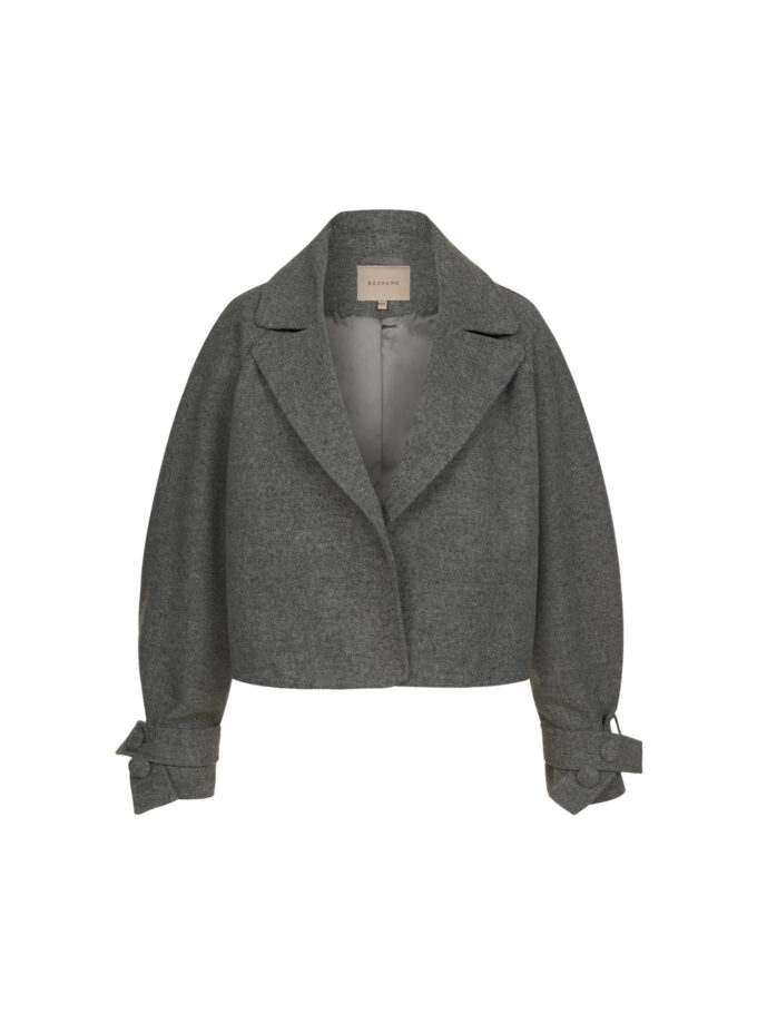 Пальто Bazhane кроп зі спущений рукавом сірий